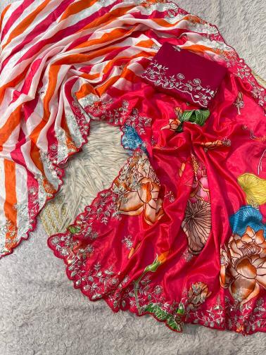 Vinayak kalamkari print wholesale saree collection